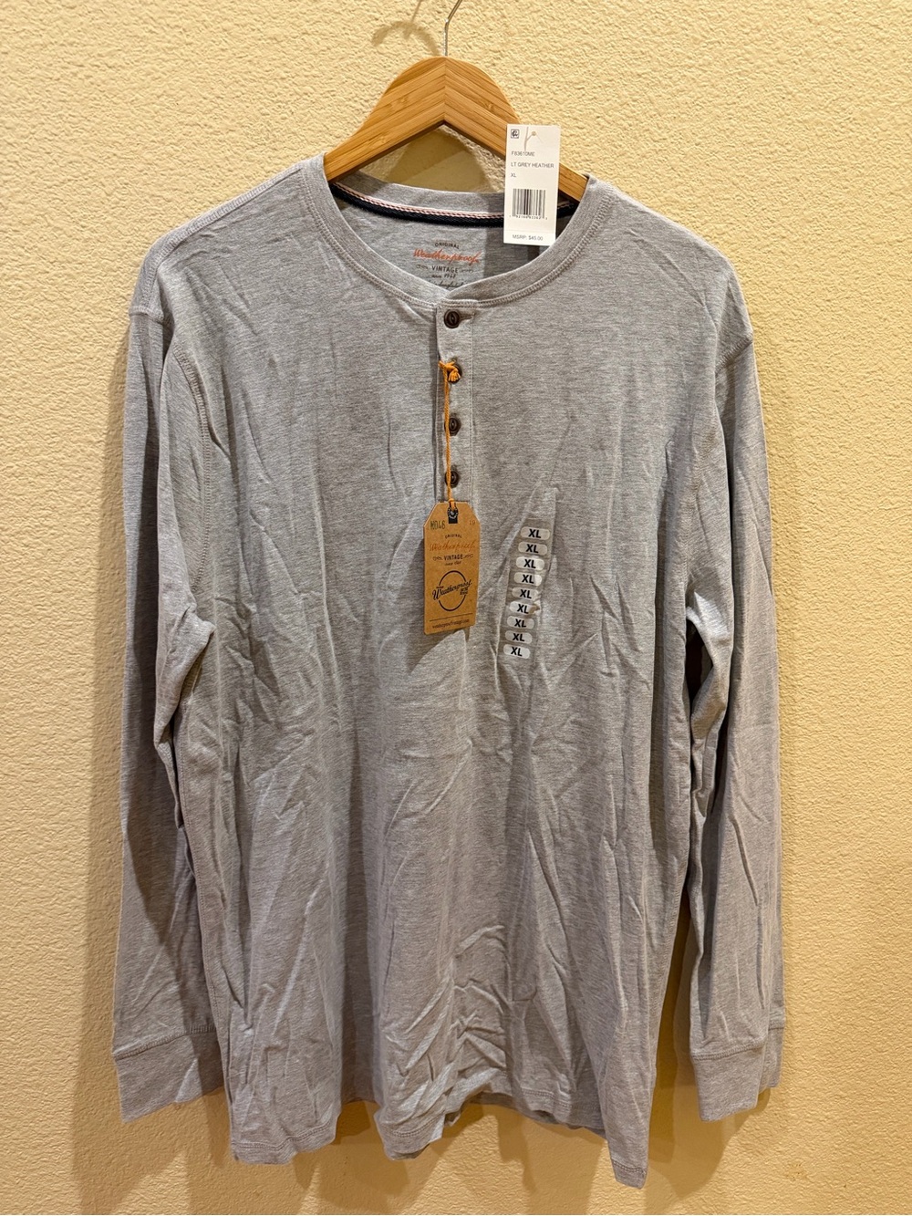 Light Gray Long-Sleeve Henley Shirt - Classic Casual
